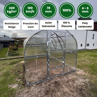 Serre de Jardin Polycarbonate  - L'Élégante
