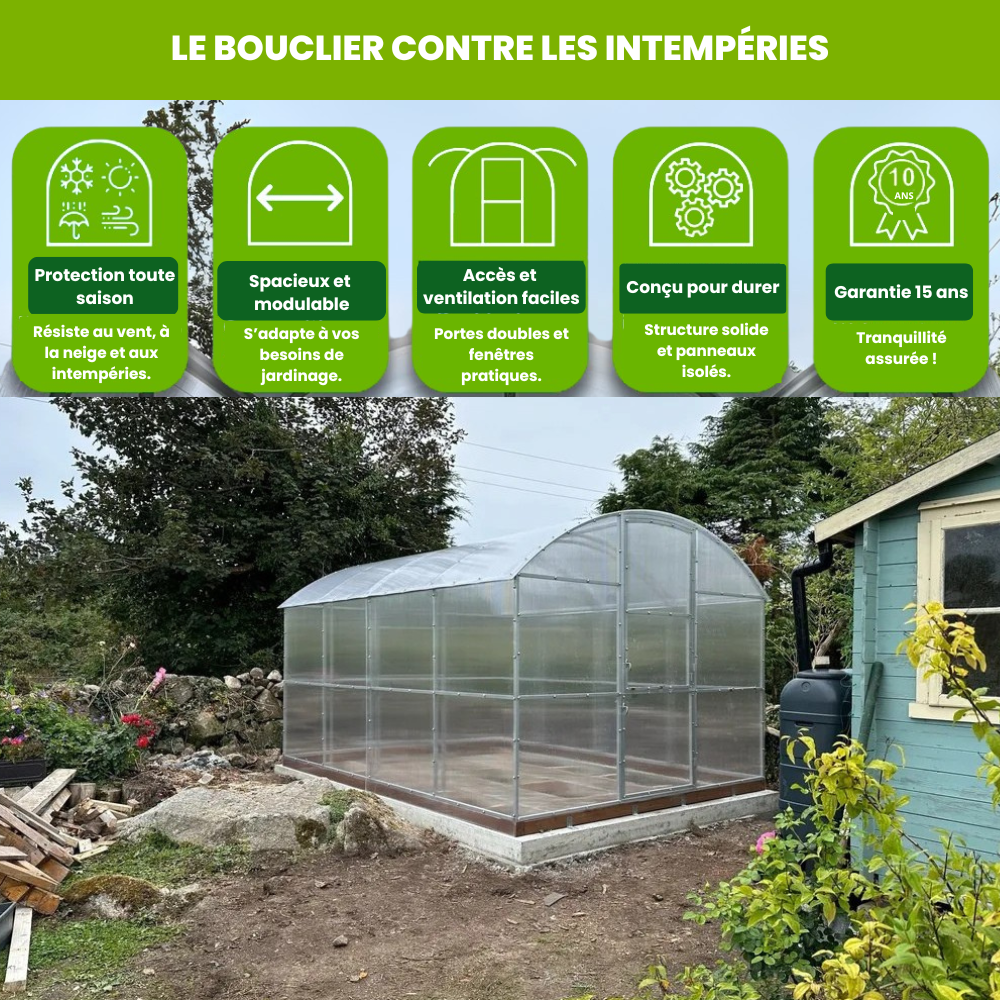 Serre de Jardin Polycarbonate  - L'Élégante