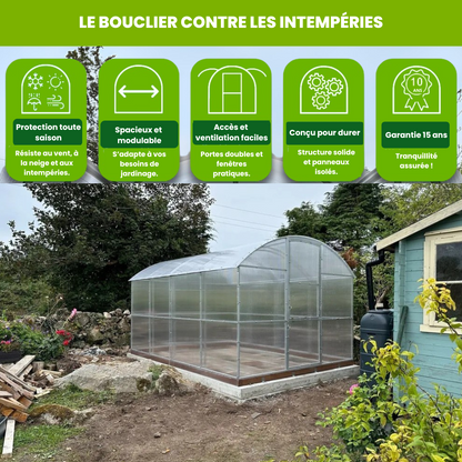 Serre de Jardin Polycarbonate  - L'Élégante